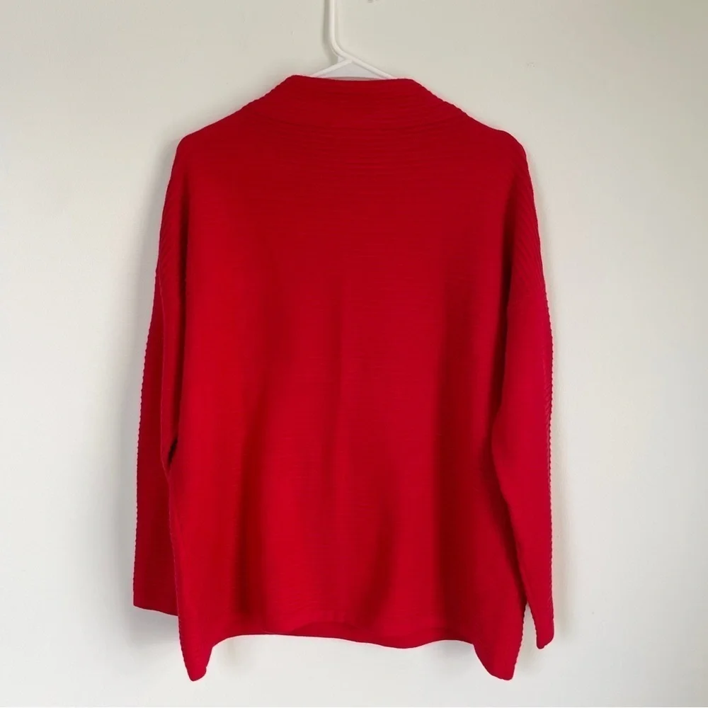 Philosophy red funnel neck sweater